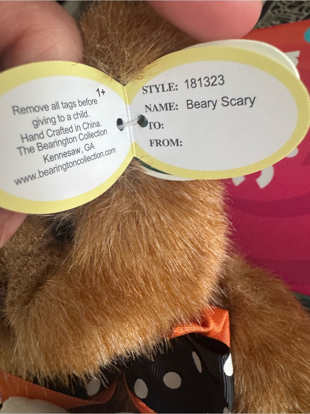 NWT Bundle 10” Bearington Beary Scary and Jake Jack o lantern - Picture 3 of 4